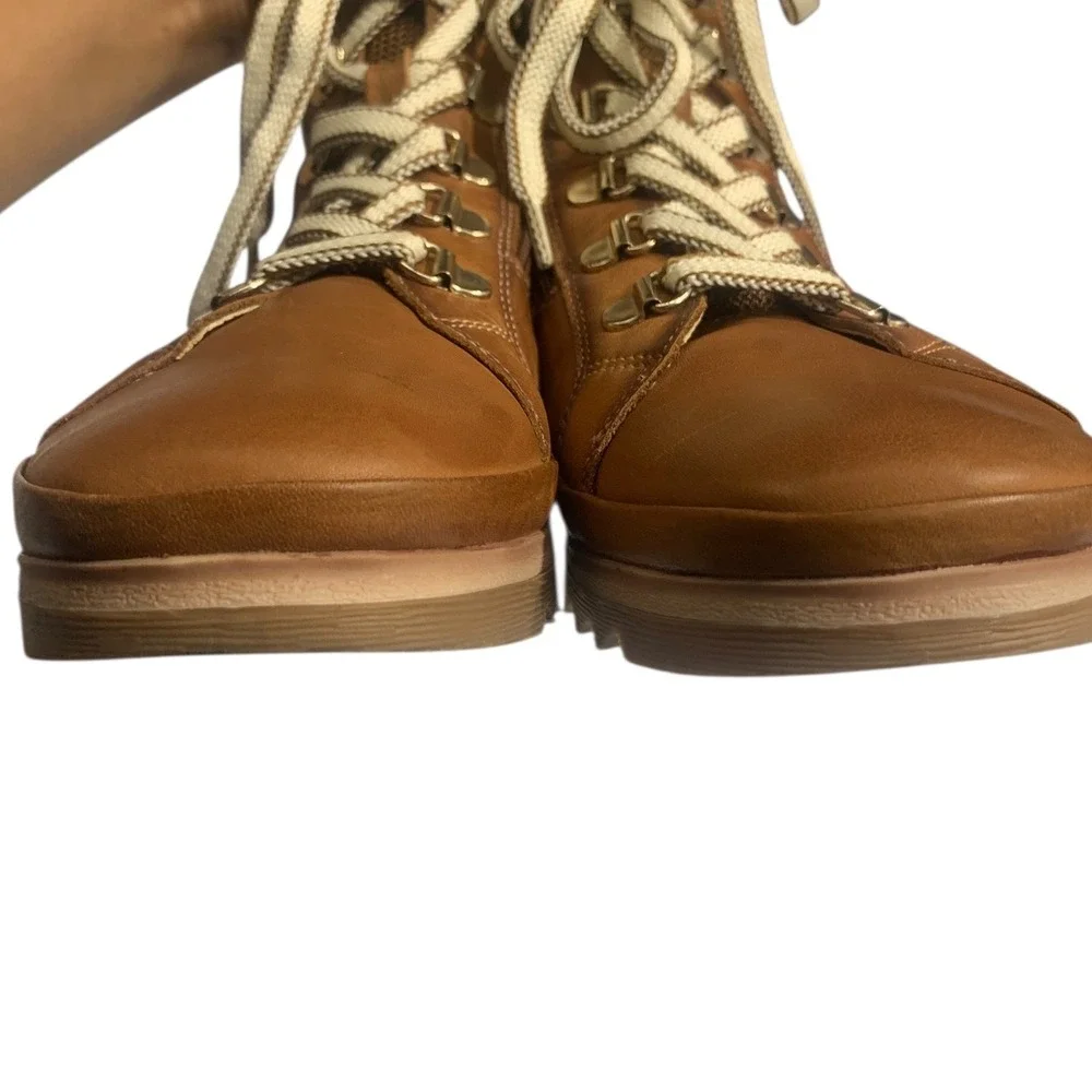 Pikolinos‎ Men's Leather Ankle Boots Lace Up Side Zip Brown Size 40 EU